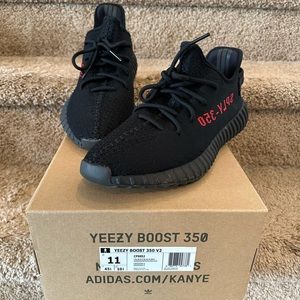 Men’s Adidas Yeezy Boost 350 V2 Black/Red 2017 Release